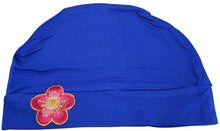 Load image into Gallery viewer, Landana Headscarves Chemo Beanie Sleep Cap with Pink and Gold Flower