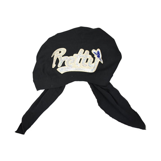 Sequin Pretty Applique on Child's Pretied Head Scarf Cancer Cap