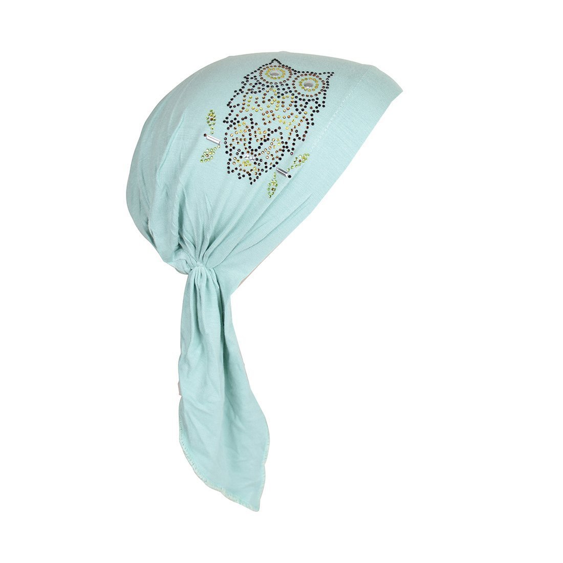 Owl Applique on Child's Pretied Head Scarf Cancer Cap