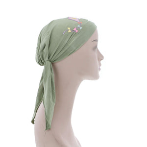 Kite Applique on Child's Pretied Head Scarf Cancer Cap