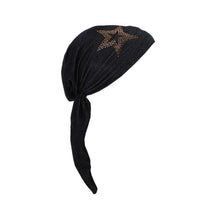 Load image into Gallery viewer, Kids Chemo Cap Pretied Head Scarf with Studded Star