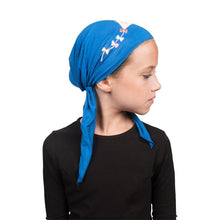 Load image into Gallery viewer, Kite Applique on Child&#39;s Pretied Head Scarf Cancer Cap