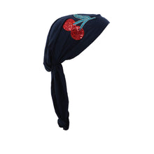 Load image into Gallery viewer, Landana Headscarves Pretied with Large Sequin Cherries