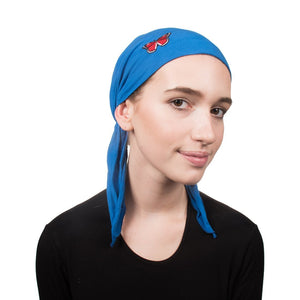 Pre Tied Chemo Head Scarf Bandana Headwear - Red Butterfly