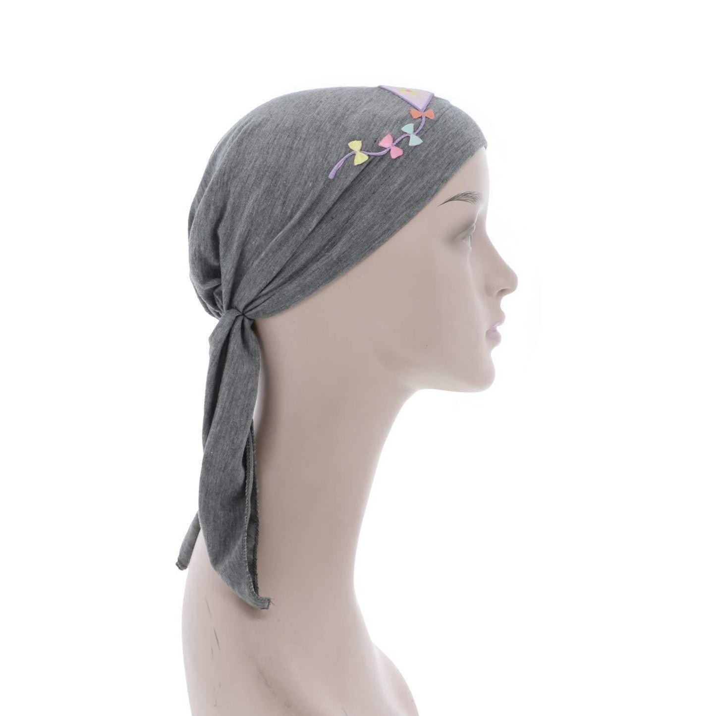 Kite Applique on Child's Pretied Head Scarf Cancer Cap