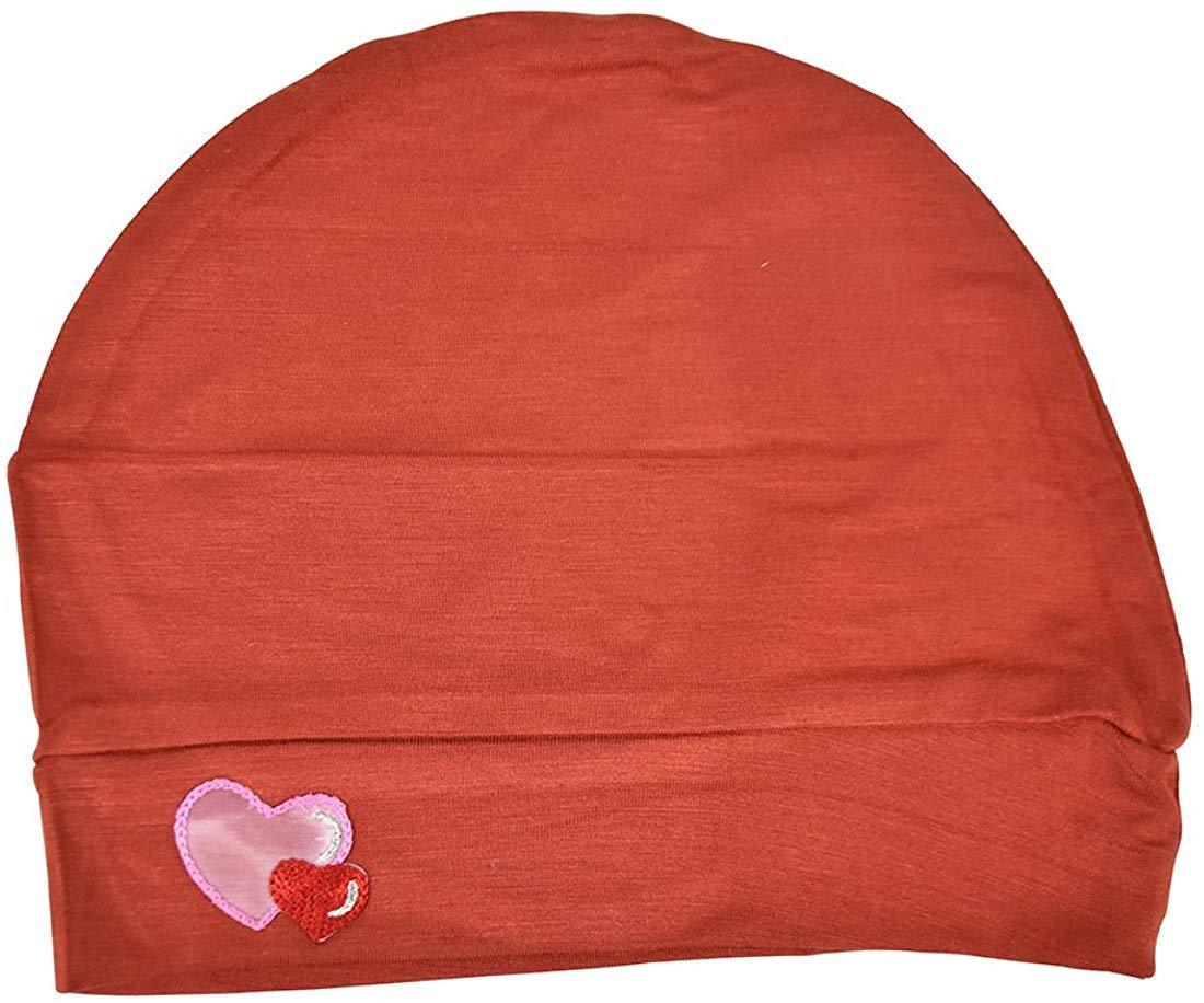 Landana Headscarves Womens Soft Sleep Cap Comfy Cancer Hat with Hearts Applique