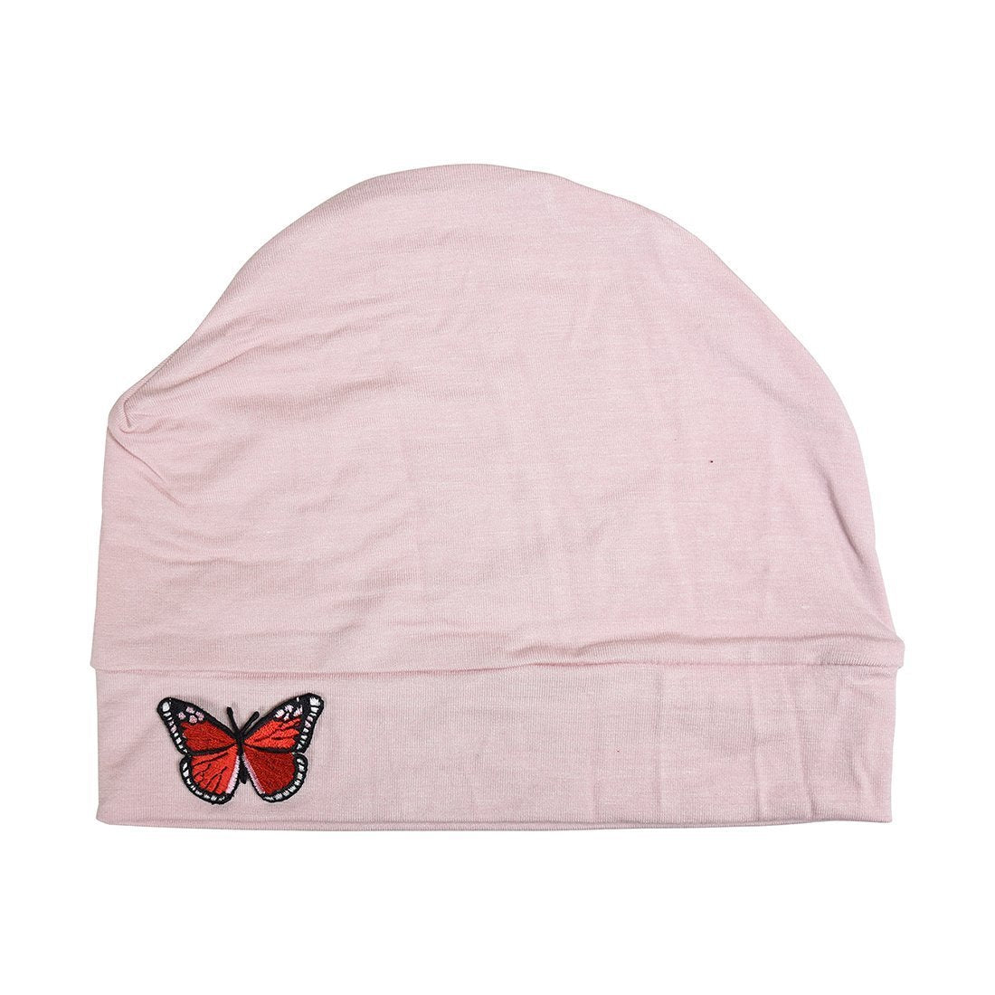 Landana Headscarves Womens Soft Chemo Cap and Sleep Turban with Red Butterfly