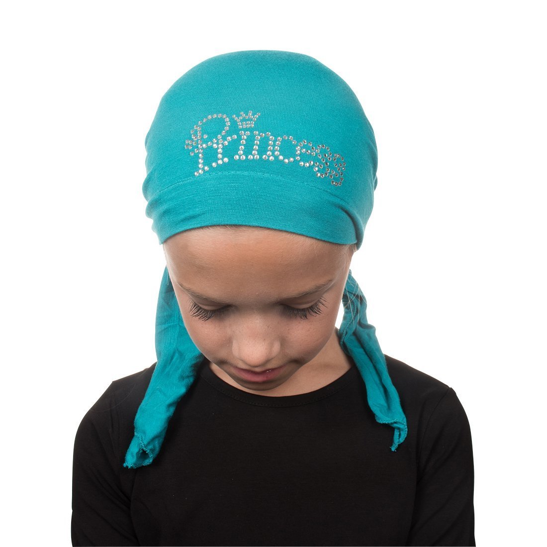 Princess Applique on Child's Pretied Head Scarf Cancer Cap