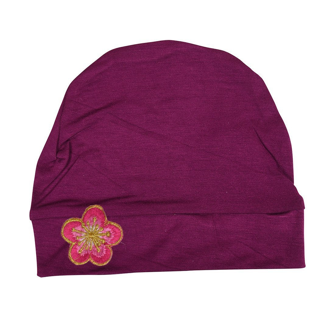 Landana Headscarves Chemo Beanie Sleep Cap with Pink and Gold Flower