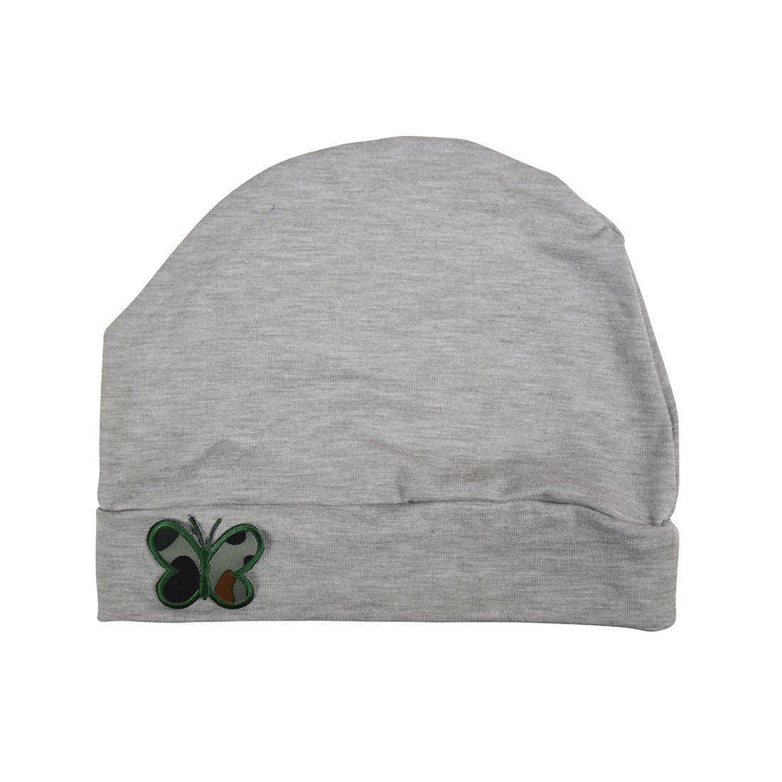 Soft Chemo Cap Cancer Beanie with Green Camo Butterfly