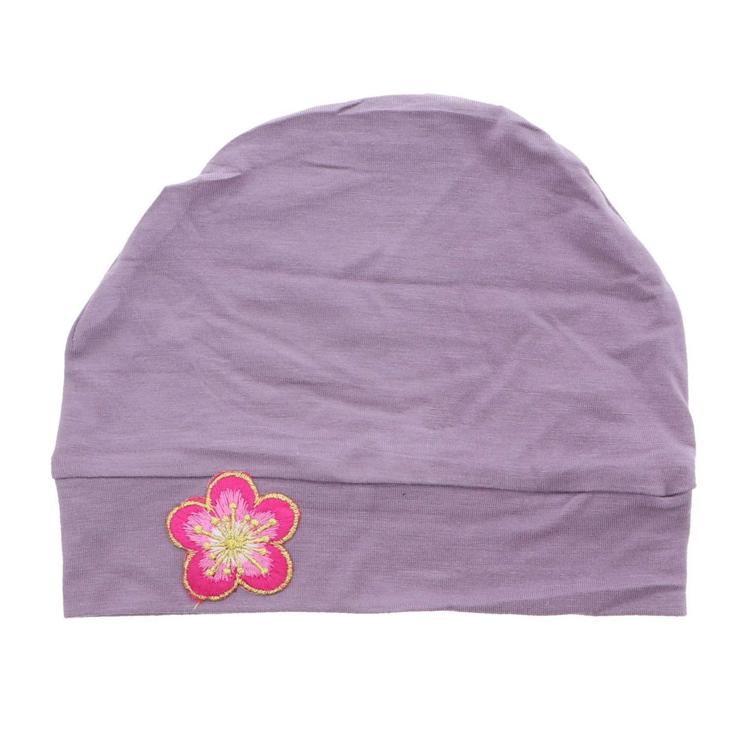 Landana Headscarves Chemo Beanie Sleep Cap with Pink and Gold Flower