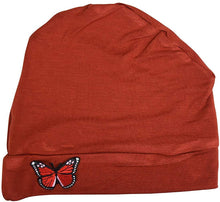 Load image into Gallery viewer, Landana Headscarves Womens Soft Chemo Cap and Sleep Turban with Red Butterfly