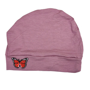 Landana Headscarves Womens Soft Chemo Cap and Sleep Turban with Red Butterfly