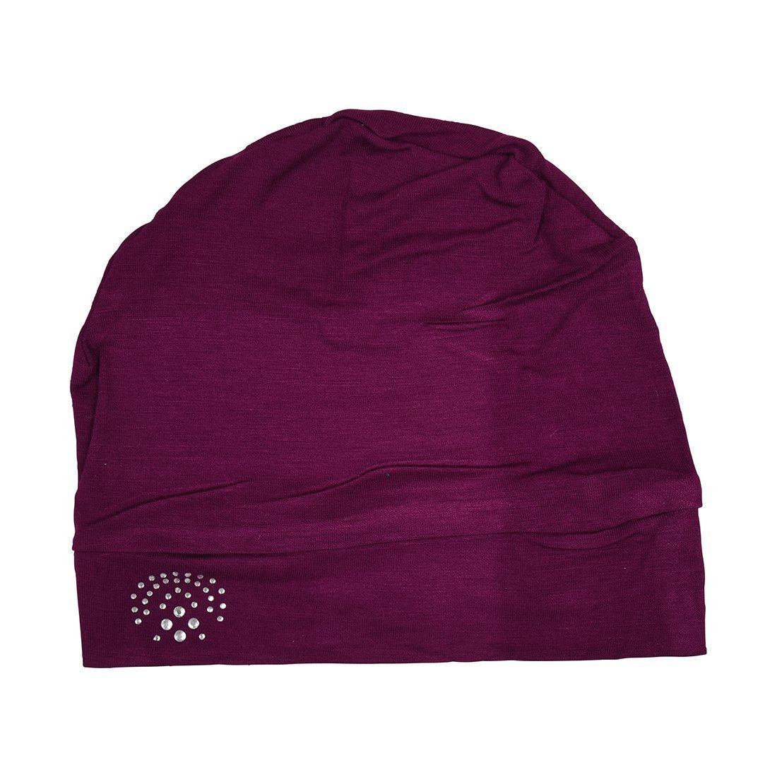 Landana Headscarves Chemo Sleep Cap Chemo Beanie with Oval Studs Cancer Hat