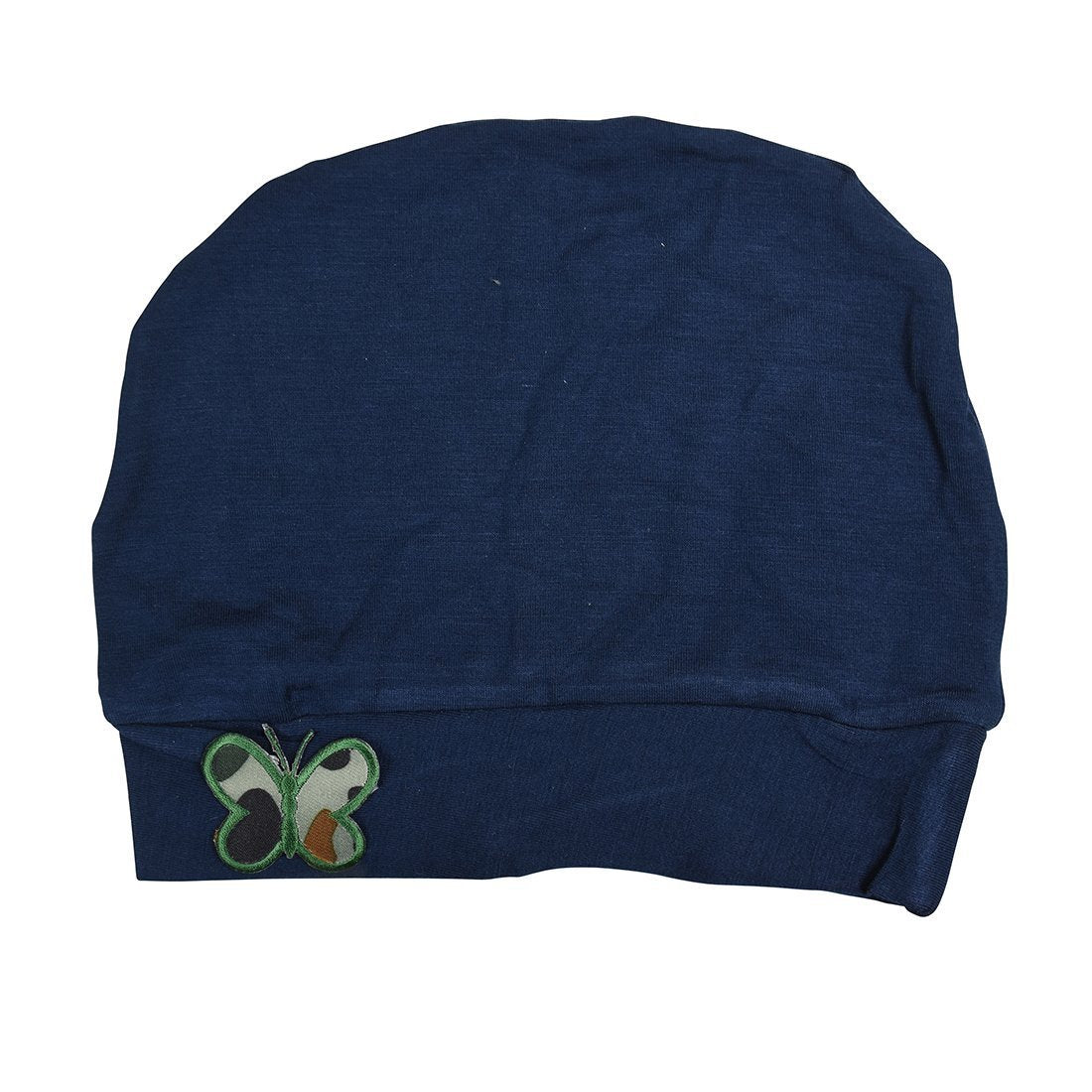 Soft Chemo Cap Cancer Beanie with Green Camo Butterfly