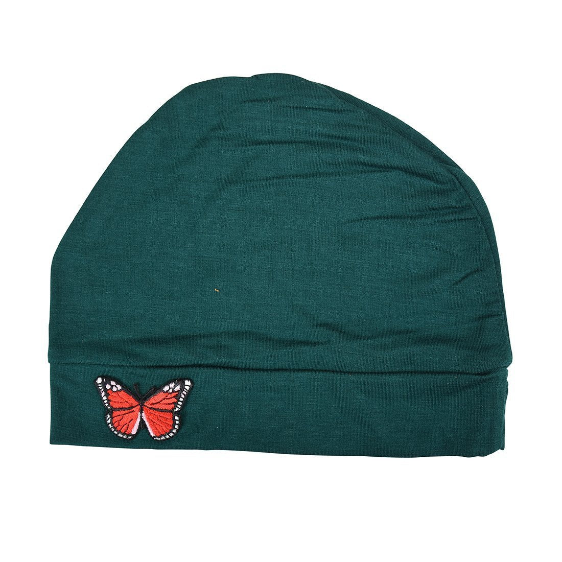 Landana Headscarves Womens Soft Chemo Cap and Sleep Turban with Red Butterfly