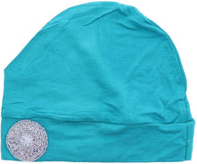 Load image into Gallery viewer, Landana Headscarves Chemo Beanie Sleep Cap Ultra Soft with Lavender Bling