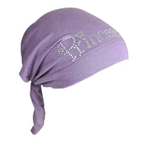 Load image into Gallery viewer, Princess Applique on Child&#39;s Pretied Head Scarf Cancer Cap