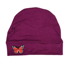 Load image into Gallery viewer, Landana Headscarves Womens Soft Chemo Cap and Sleep Turban with Red Butterfly