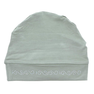 Landana Headscarves Womens Soft Sleep Cap Comfy Cancer Hat with Rhinestone Swirly Chain Applique