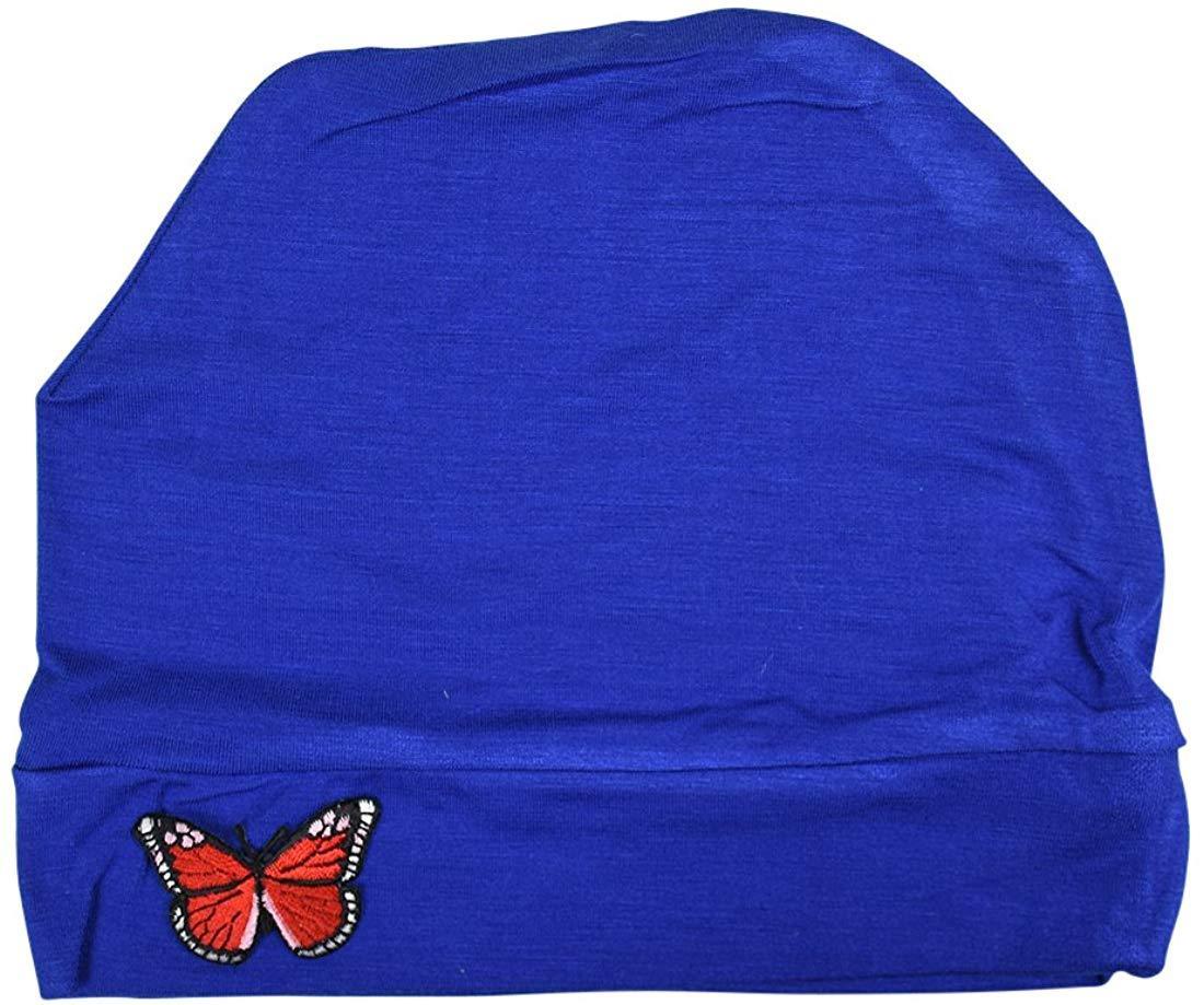 Landana Headscarves Womens Soft Chemo Cap and Sleep Turban with Red Butterfly