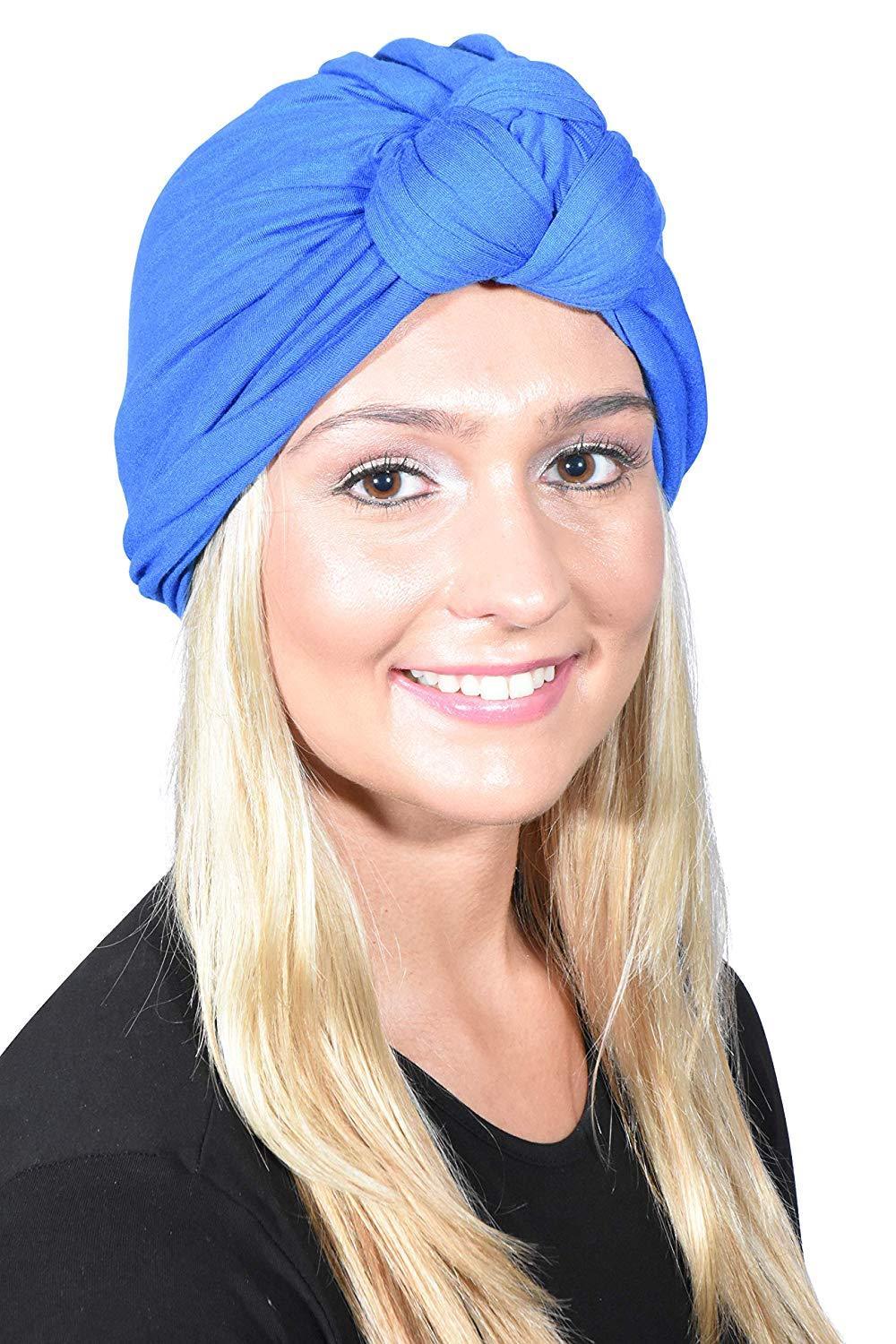 Landana Headscarves Solid Turban with Twist/Knot Front