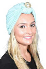 Load image into Gallery viewer, Ladies Headscarves Turban with Gold Pearl Circle