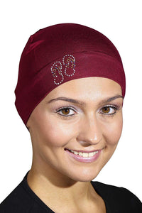 Landana Headscarves Womens Soft Sleep Cap Comfy Cancer Hat with Studded Flip-Flops Applique