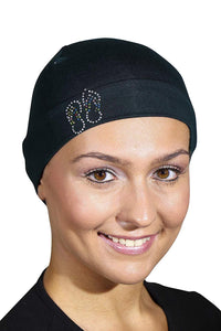 Landana Headscarves Womens Soft Sleep Cap Comfy Cancer Hat with Studded Flip-Flops Applique