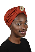 Load image into Gallery viewer, Ladies Headscarves Turban with Gold Pearl Circle