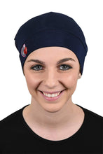 Load image into Gallery viewer, Landana Headscarves Womens Soft Sleep Cap Comfy Cancer Hat with Hearts Applique