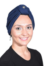 Load image into Gallery viewer, Landana Headscarves Turbans for Women with Twist/Knot Front and Silver Stud