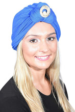 Load image into Gallery viewer, Landana Headscarves Turbans for Women with Twist/Knot Front and Gold Stud