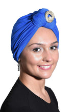 Load image into Gallery viewer, Ladies Headscarves Turban with Gold Pearl Circle