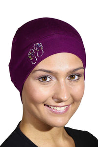 Landana Headscarves Womens Soft Sleep Cap Comfy Cancer Hat with Studded Flip-Flops Applique