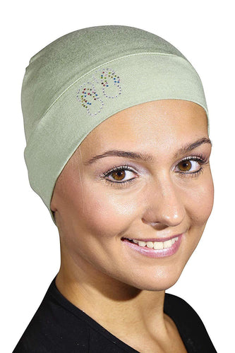 Landana Headscarves Womens Soft Sleep Cap Comfy Cancer Hat with Studded Flip-Flops Applique