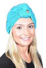 Load image into Gallery viewer, Landana Headscarves Turbans for Women with Twist/Knot Front and Silver Stud