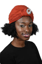 Load image into Gallery viewer, Ladies Headscarves Turban with Silver Pearl Circle