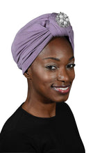 Load image into Gallery viewer, Ladies Headscarves Turban with Silver Pearl Diamond