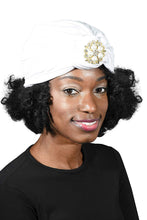 Load image into Gallery viewer, Ladies Headscarves Turban with Gold Pearl Diamond