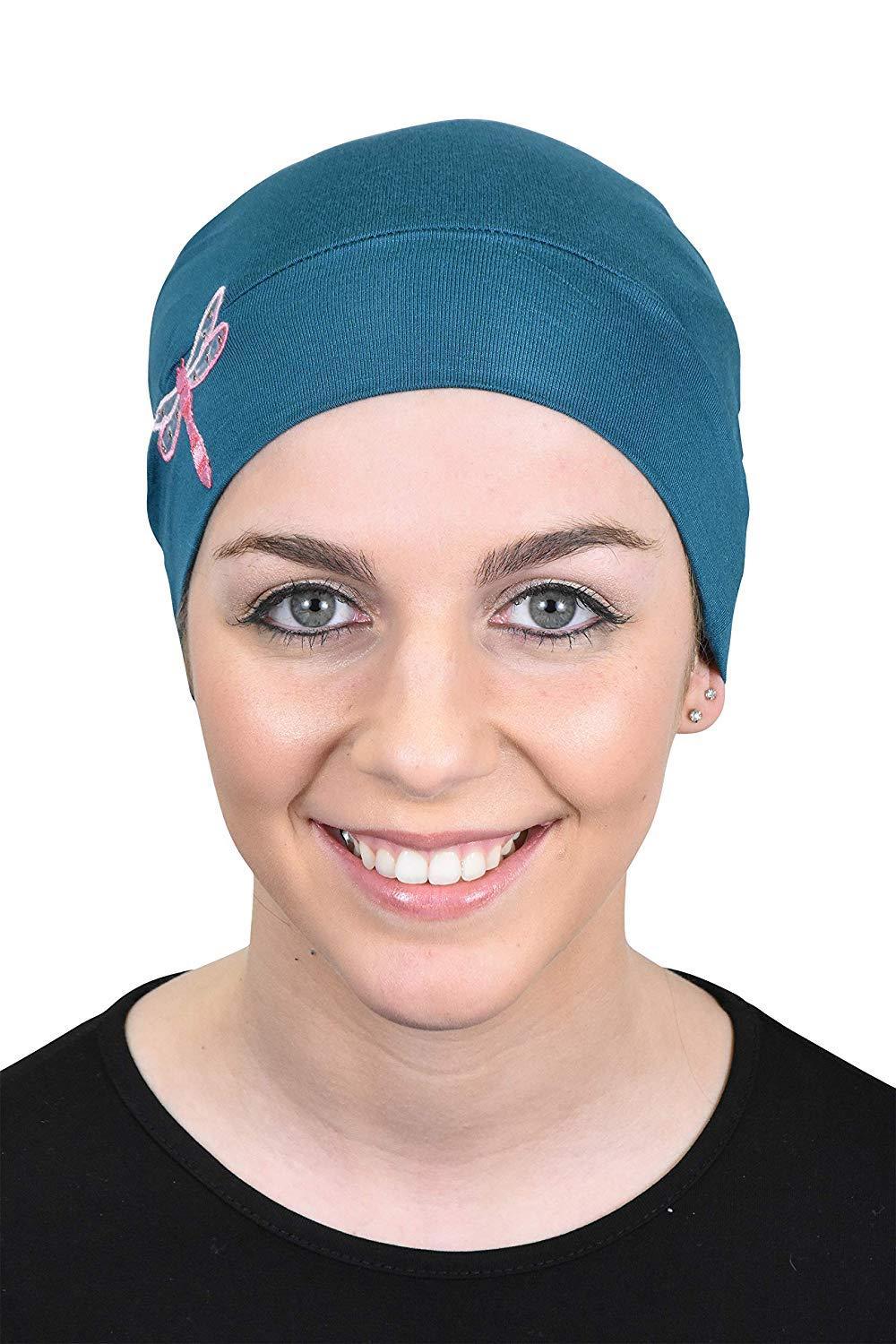 Landana Headscarves Chemo Beanie Sleep Cap Pink Dragonfly