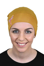 Load image into Gallery viewer, Landana Headscarves Chemo Beanie Sleep Cap Pink Dragonfly