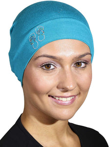 Landana Headscarves Womens Soft Sleep Cap Comfy Cancer Hat with Studded Flip-Flops Applique