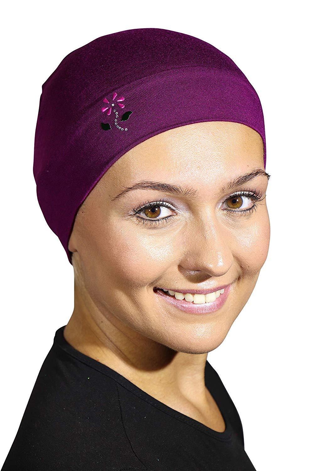 Landana Headscarves Womens Chemo Cap Soft Sleep Beanie with Tribal Bling