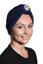 Load image into Gallery viewer, Ladies Headscarves Turban with Gold Pearl Circle