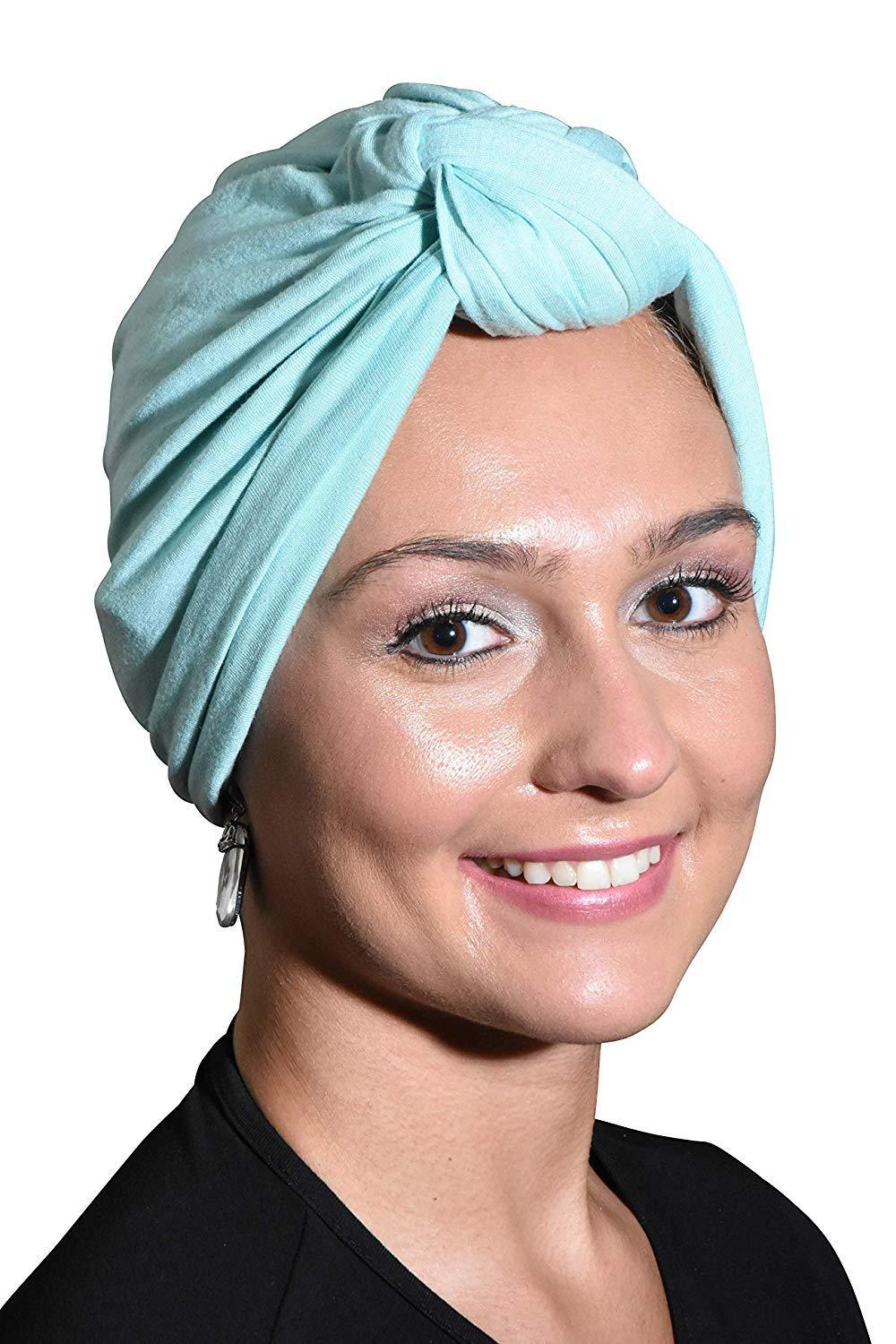 Landana Headscarves Solid Turban with Twist/Knot Front