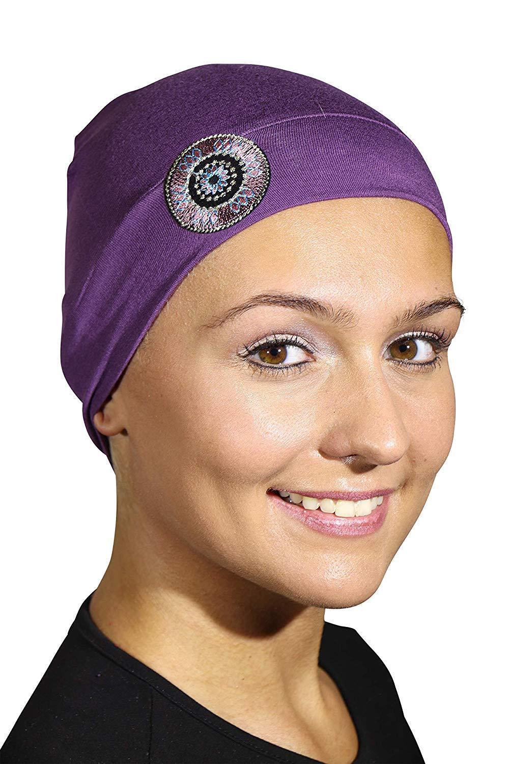 Landana Headscarves Womens Chemo Cap Soft Sleep Beanie with Tribal Bling