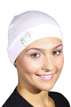 Load image into Gallery viewer, Landana Headscarves Womens Soft Sleep Cap Comfy Cancer Hat with Studded Flip-Flops Applique