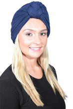 Load image into Gallery viewer, Landana Headscarves Solid Turban with Twist/Knot Front