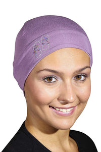 Landana Headscarves Womens Soft Sleep Cap Comfy Cancer Hat with Studded Flip-Flops Applique